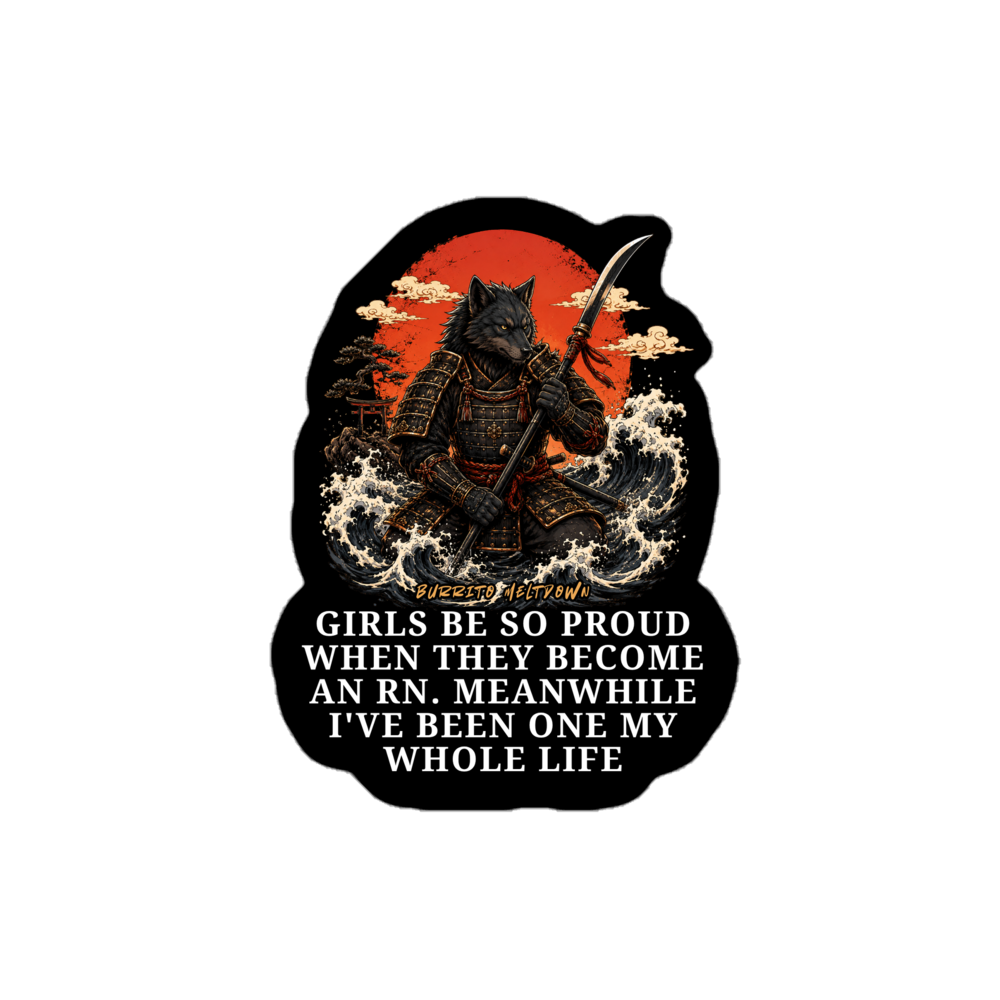 Girls Be So Proud – Samurai Cat Sticker Mockup