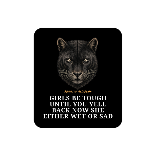 Girls Be Tough – Black Panther Sticker Mockup