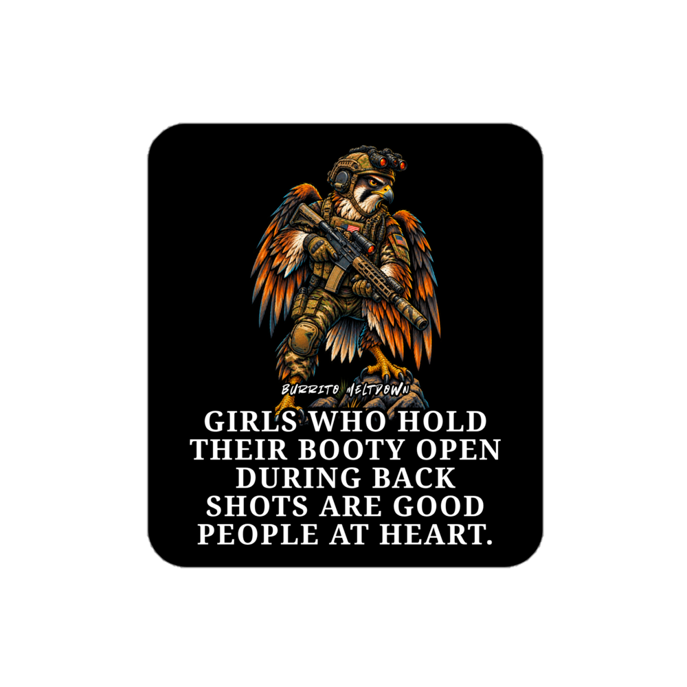 Good People At Heart - Tactical Hawk Sticker Mockup