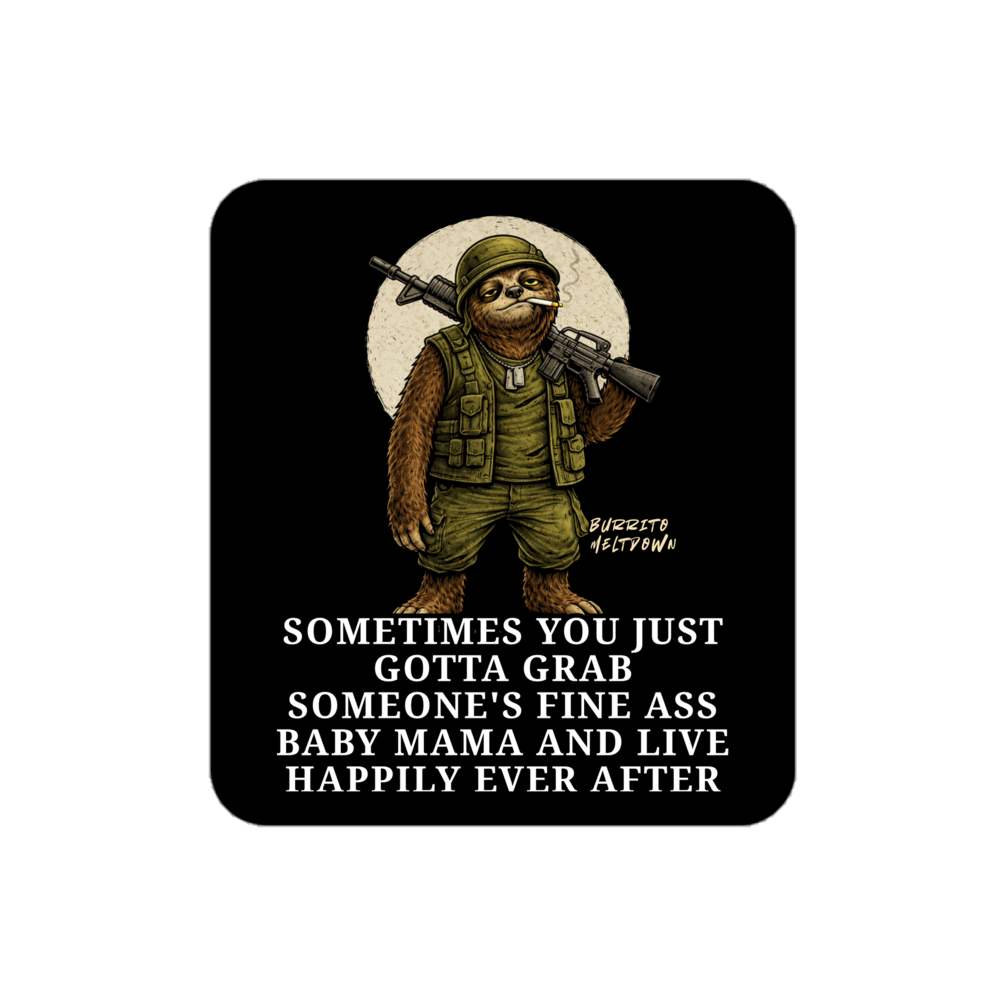 Happily Ever After – Combat Sloth Sticker Mockup