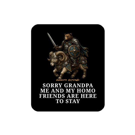 Here To Stay – Warrior Bear Sticker Mockup