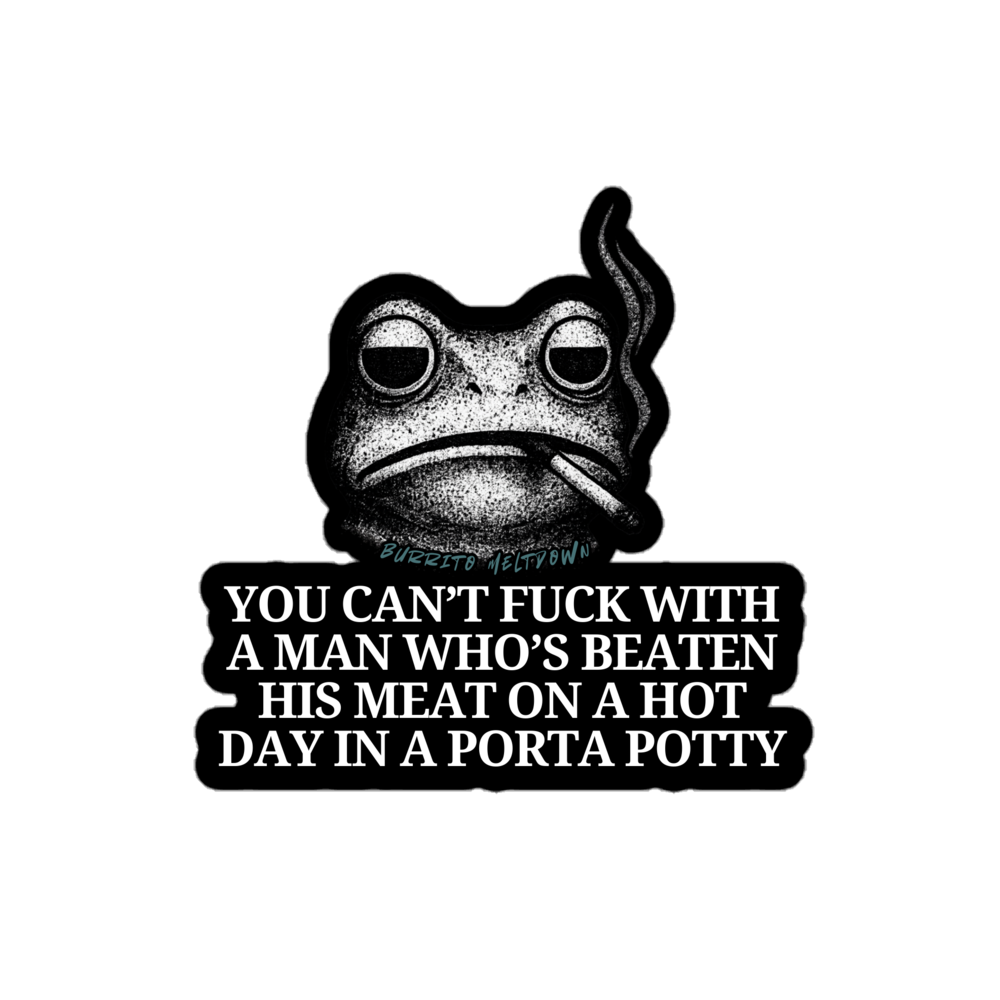 Hot Porta Potty – Smoking Frog Sticker Mockup