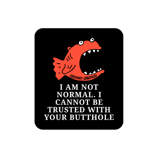 I Am Not Normal – Screaming Fish Sticker Mockup