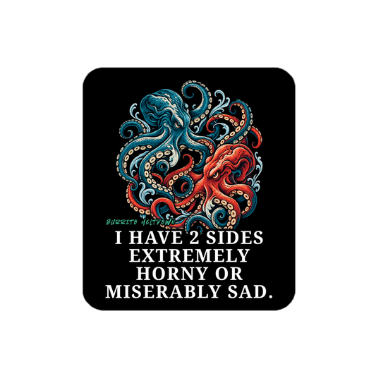 I Have 2 Sides - Twin Octopus Sticker Mockup