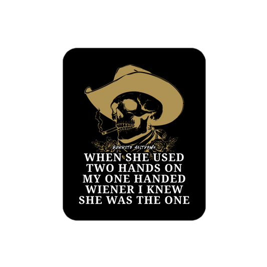 I Knew She Was The One – Cowboy Skull Sticker Mockup