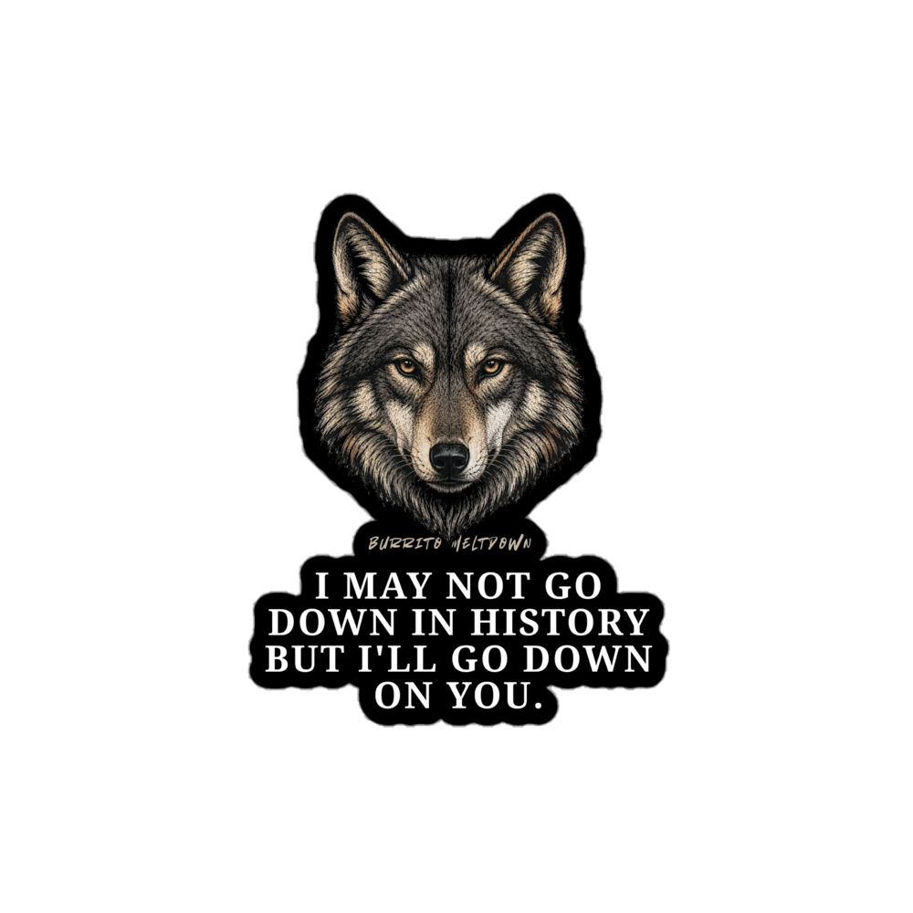 I'll Go Down On You – Wolf Sticker Mockup