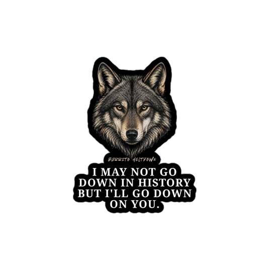 I'll Go Down On You – Wolf Sticker Mockup