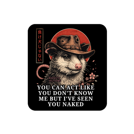 I Remember Everything – Cowboy Possum Sticker Mockup