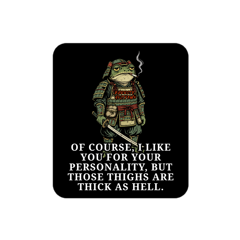 It's Your Personality – Armored Samurai Frog Sticker Mockup