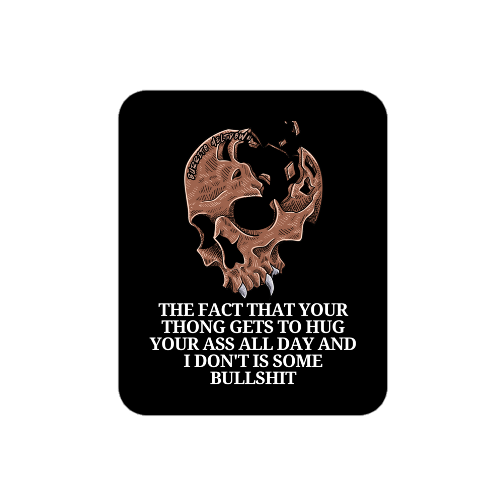 Jealous Of Your Thong – Screaming Skull Bird Sticker Mockup