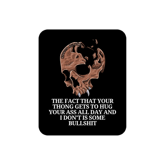 Jealous Of Your Thong – Screaming Skull Bird Sticker Mockup