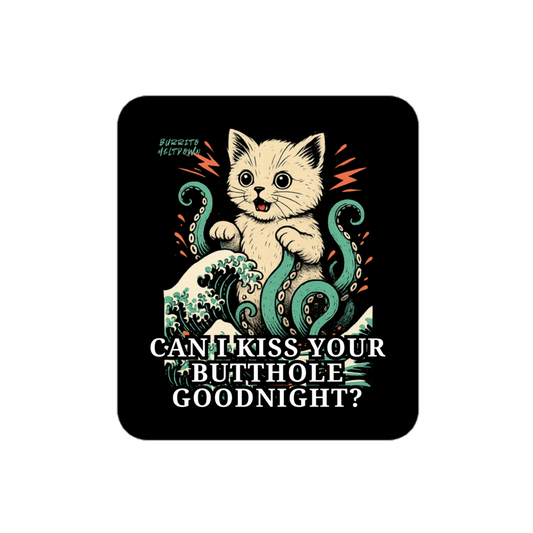 Kiss You Goodnight – Kraken Kitten Sticker Mockup