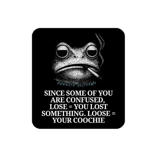 Lose vs Loose – Smoking Frog Sticker Mockup