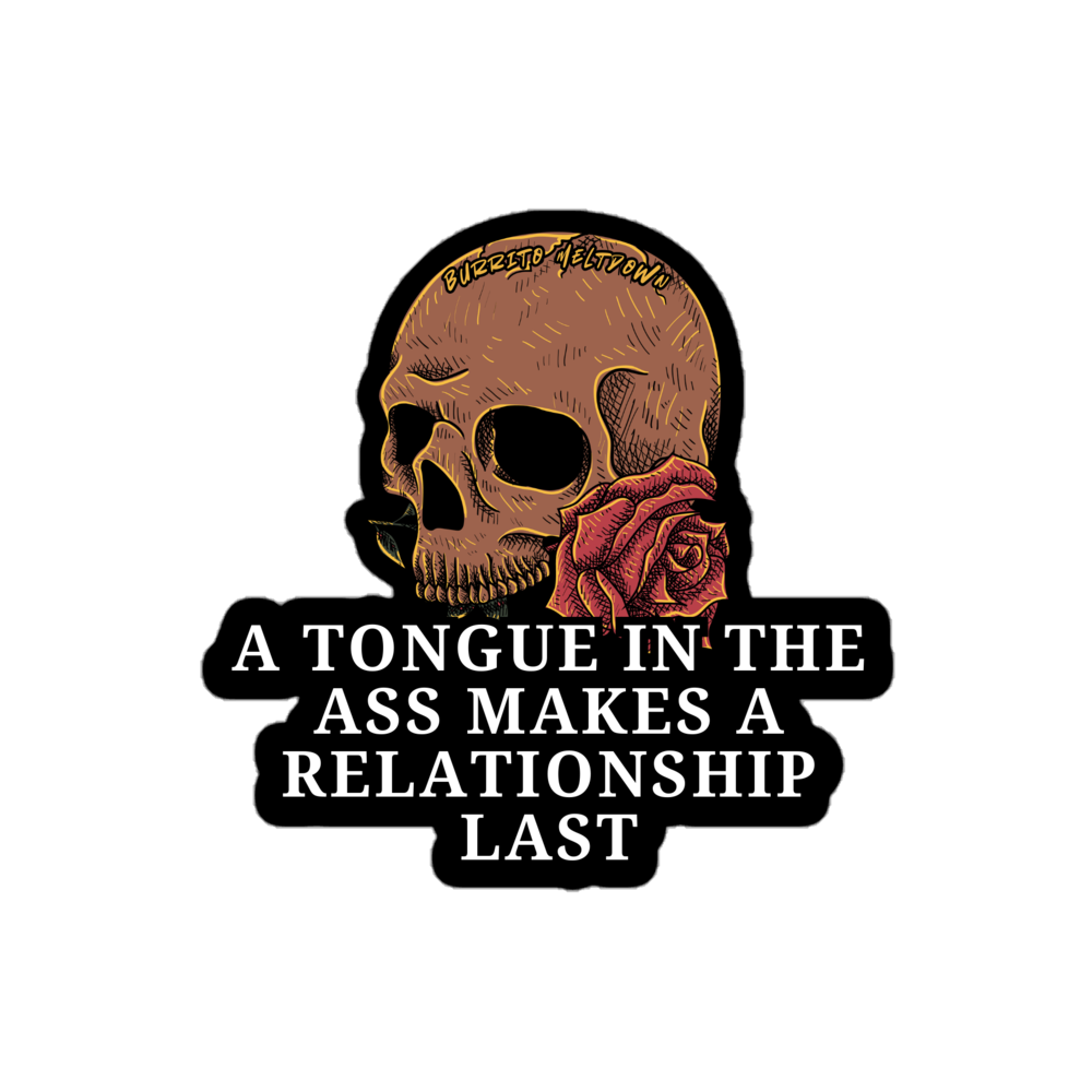 Make a Relationship Last – Skull Sticker Mockup