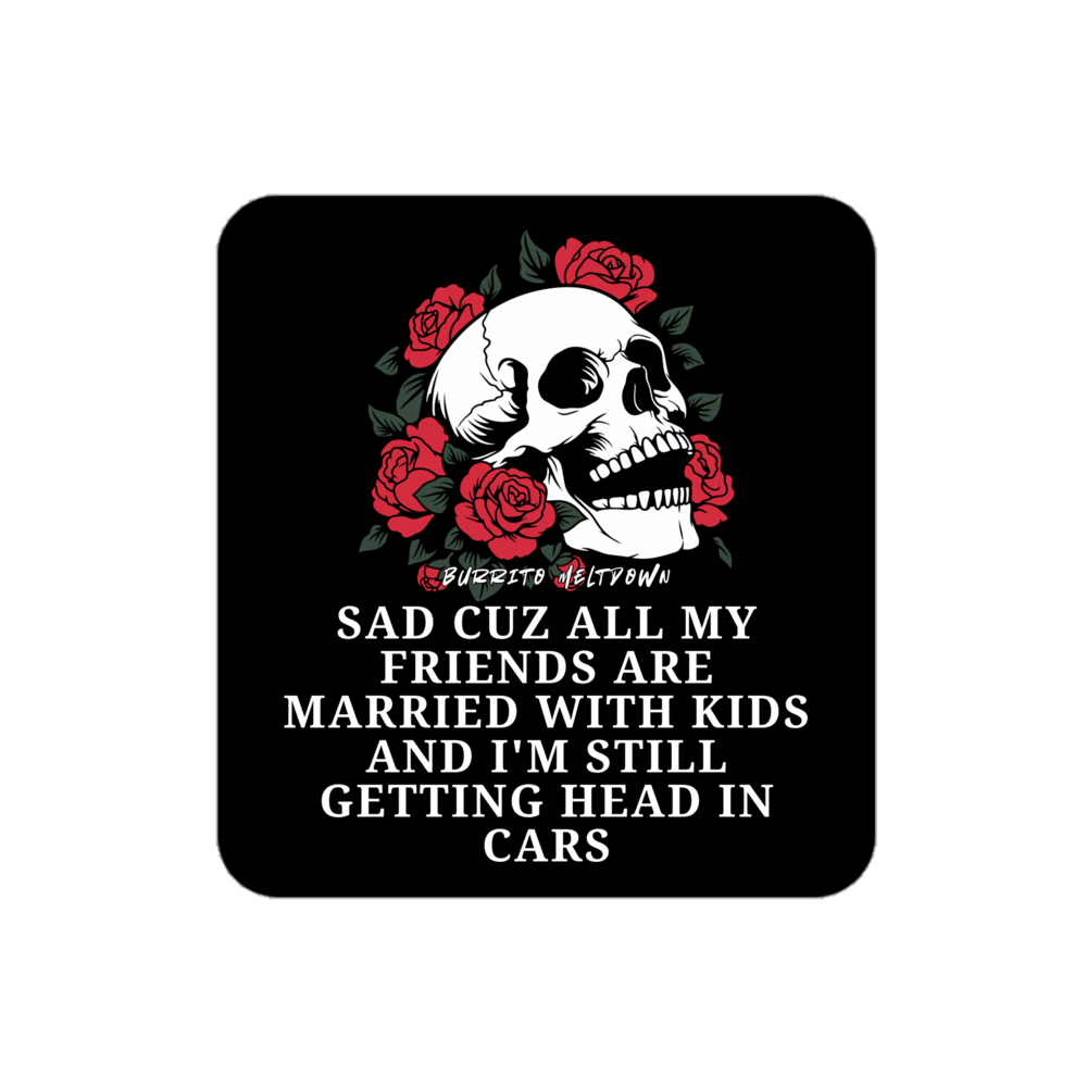 Married With Kids – Rose Skull Sticker Mockup