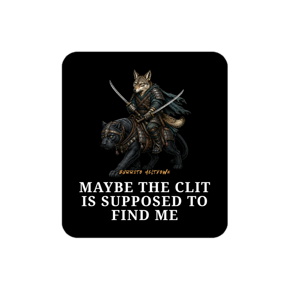Maybe It'll Find Me – Panther Rider Sticker Mockup
