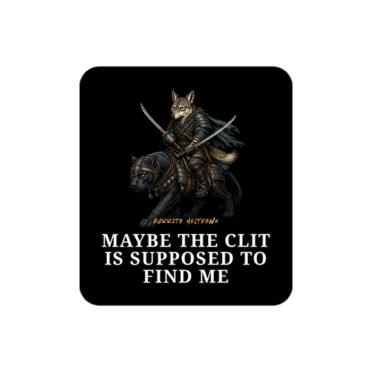 Maybe It'll Find Me – Panther Rider Sticker Mockup