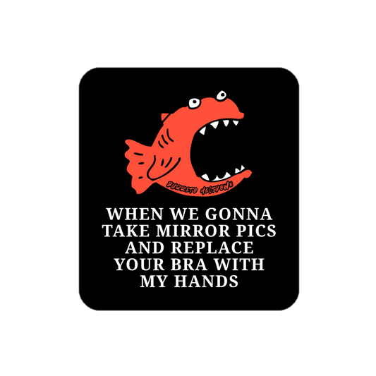 Mirror Pics – Piranha Fish Sticker Mockup