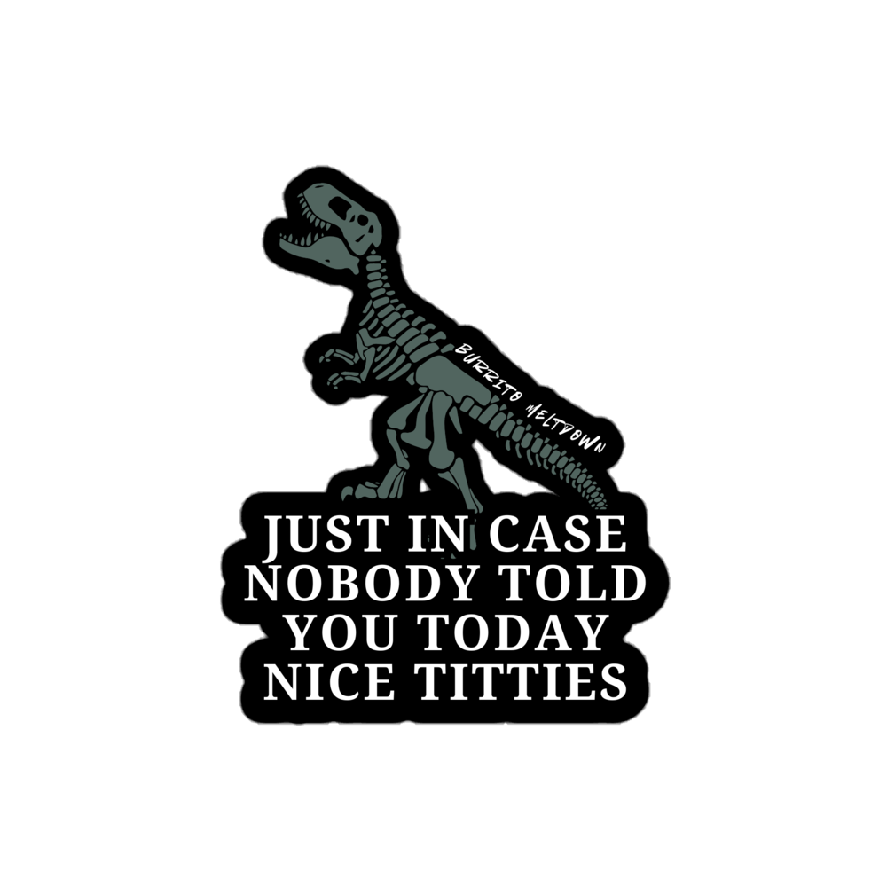 Nice Titties – Trex Sticker Mockup