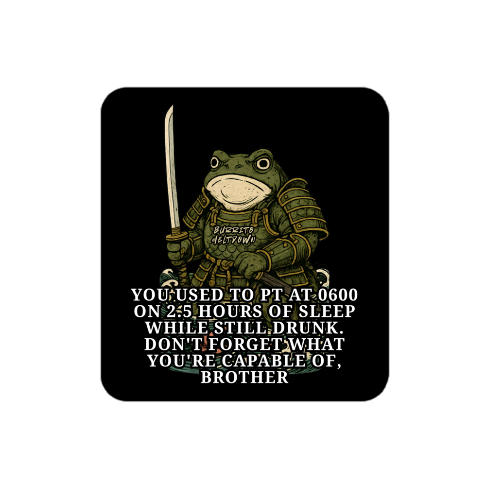 PT At 0600 – Samurai Frog Sticker Mockup