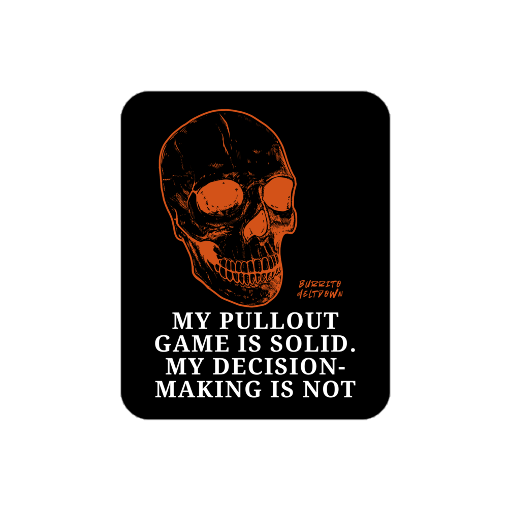 Pullout Game Solid – Blazing Skull Sticker Mockup