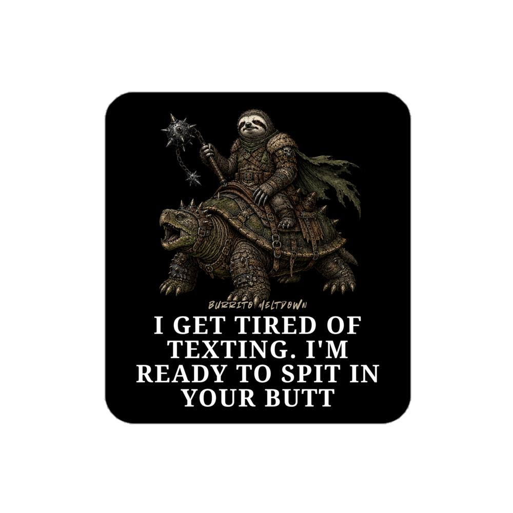 Ready To Spit In Your Butt – Sloth Sticker Mockup