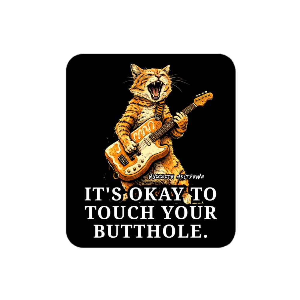 Rock Out – Guitar Cat Sticker Mockup