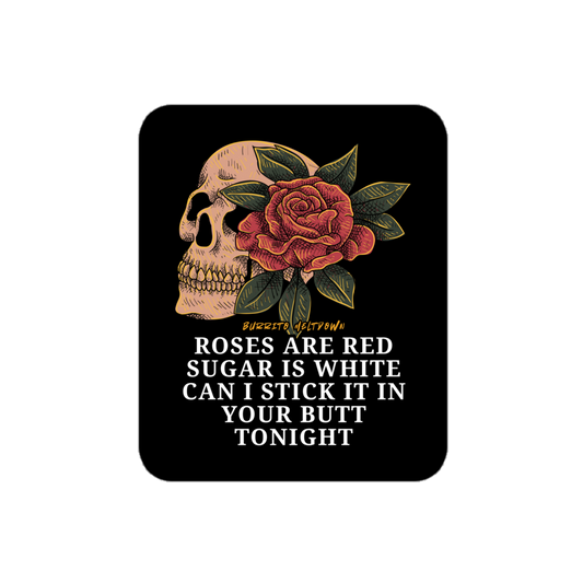 Roses Are Red – Skull & Roses Sticker Mockup