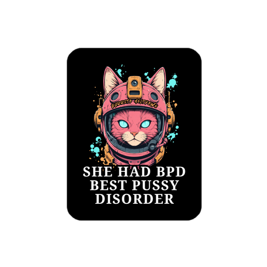 She Had BPD – Astronaut Cat Sticker Mockup