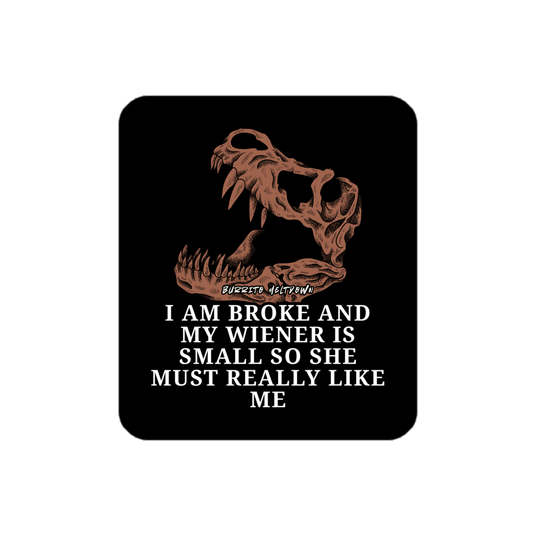 She Must Really Like Me – T-Rex Skull Sticker Mockup