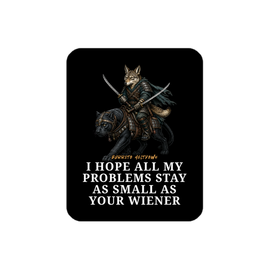 Small As Your Wiener – Wolf Rider Panther Sticker Mockup