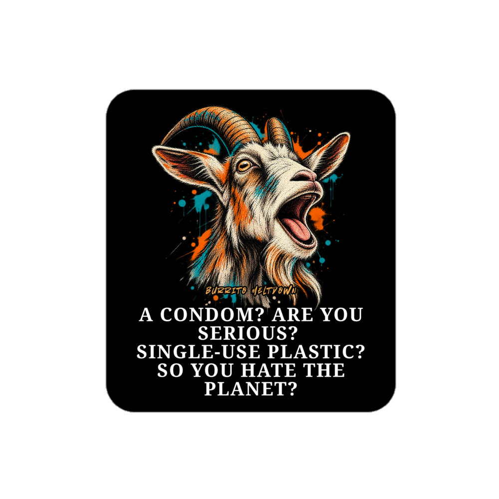 So You Hate The Planet - Splatter Goat Sticker Mockup
