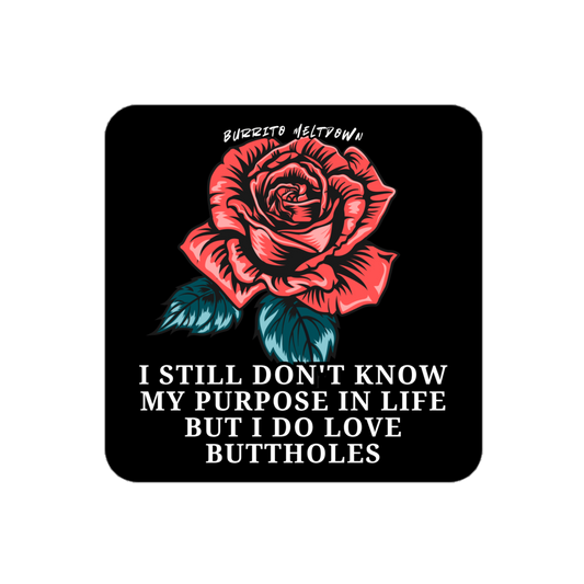 Still Don't Know My Purpose – Vintage Flash Rose Sticker Mockup