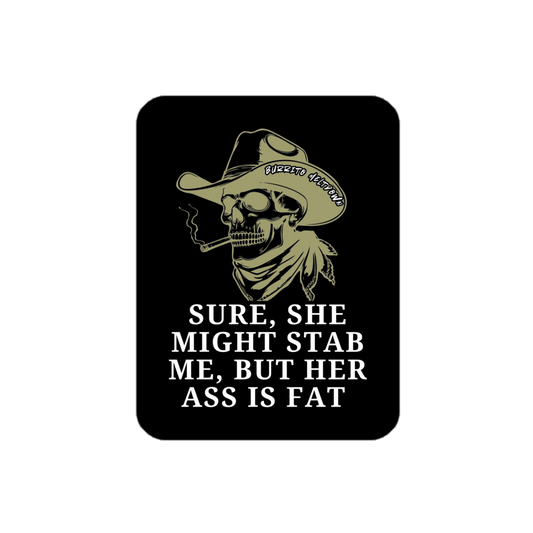 That As$ Gets A Pass - Cowboy Sticker Mockup