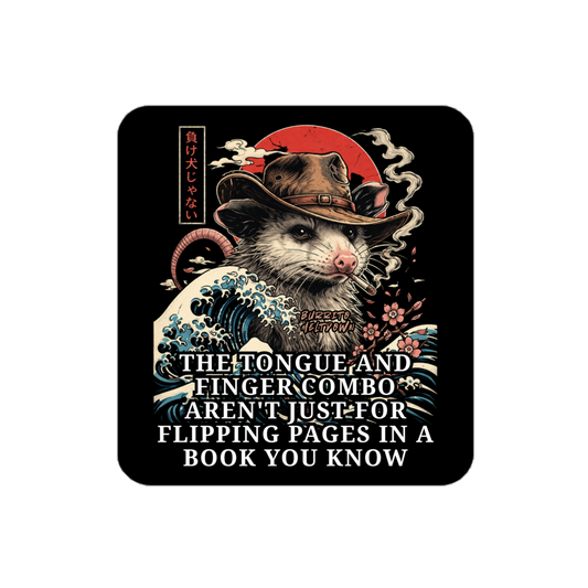 Tongue And Finger Combo – Great Wave Possum Sticker Mockup
