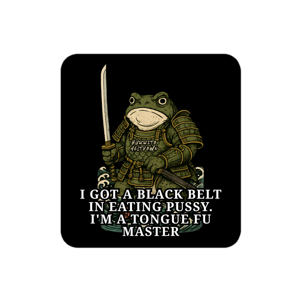 Tongue Fu Master – Samurai Frog Sticker Mockup