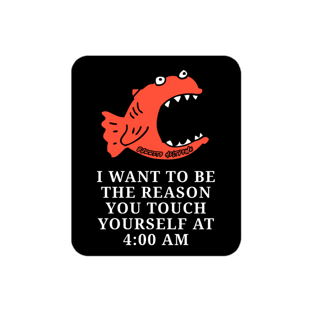 Touch Yourself At 4AM – Screaming Fish Sticker Mockup