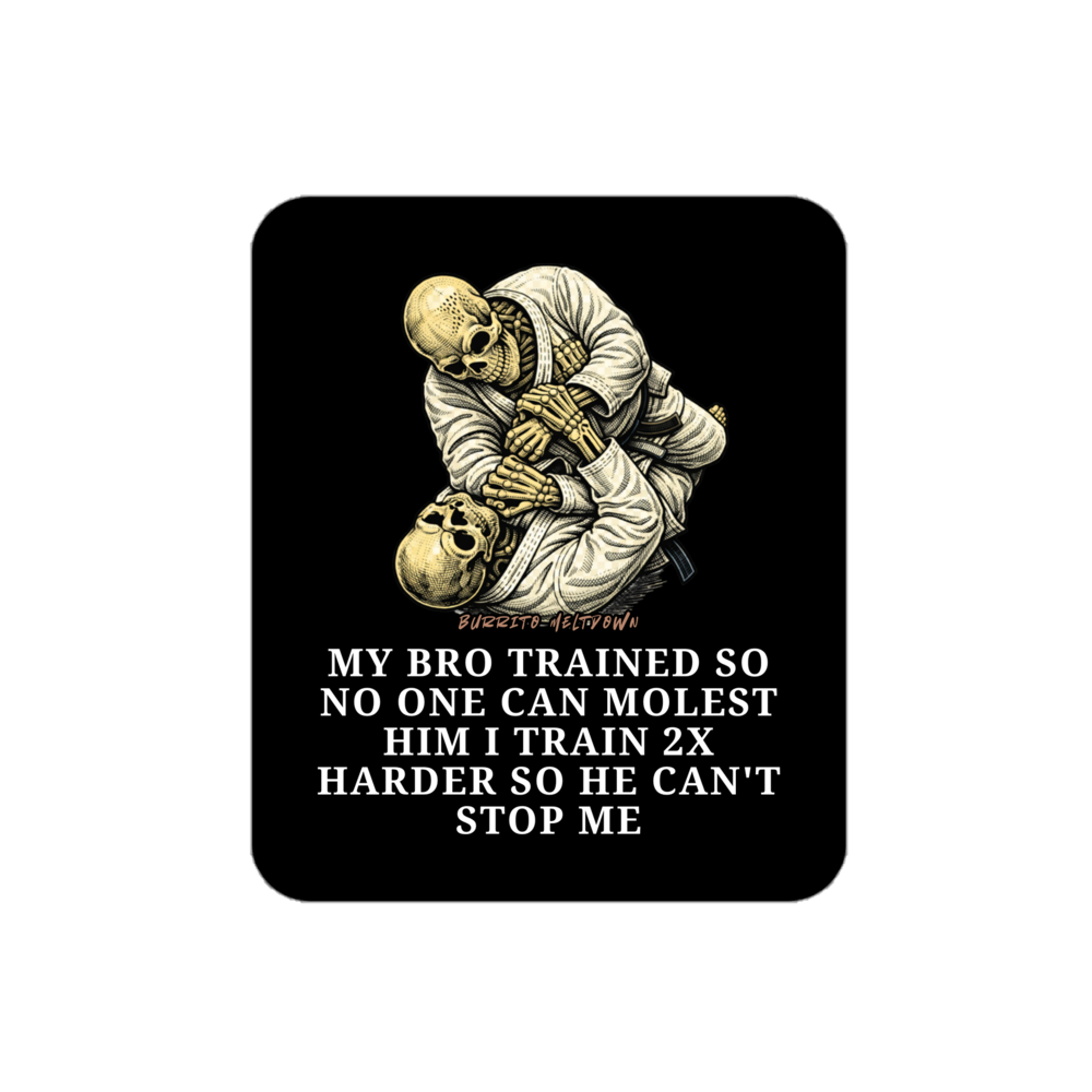 Train Twice As Hard – Jiu-Jitsu Skulls Sticker Mockup