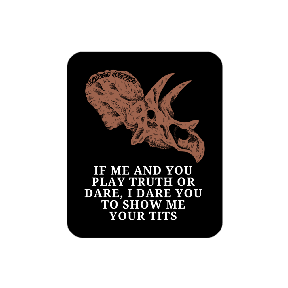 Truth Or Dare – Triceratops Skull Sticker Mockup