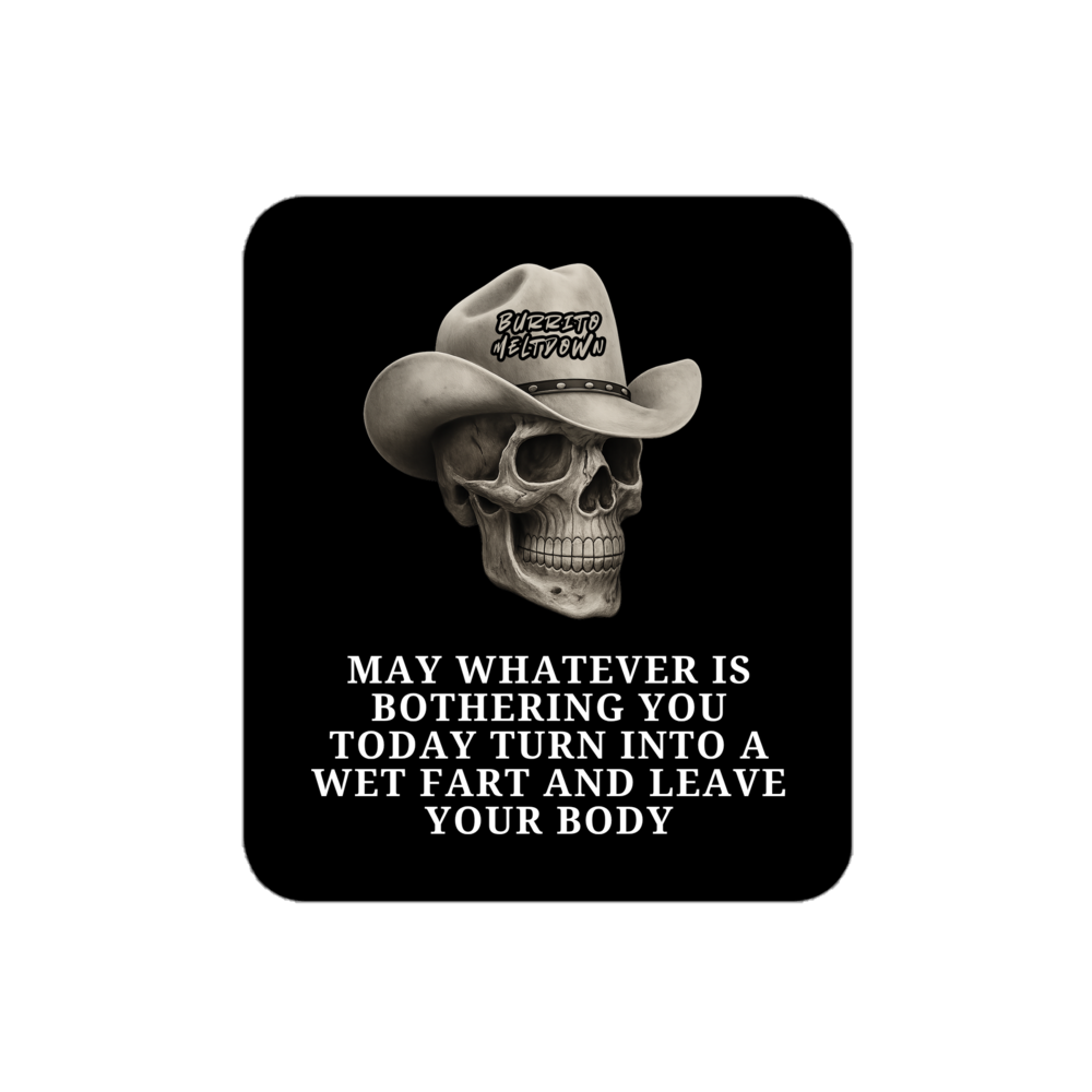 Turn Into A Wet Fart – Cowboy Skull Sticker Mockup