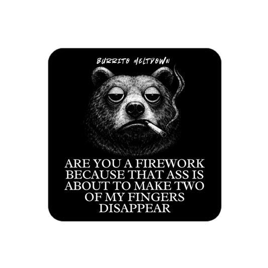 Two Fingers Disappear – Bear Sticker Mockup