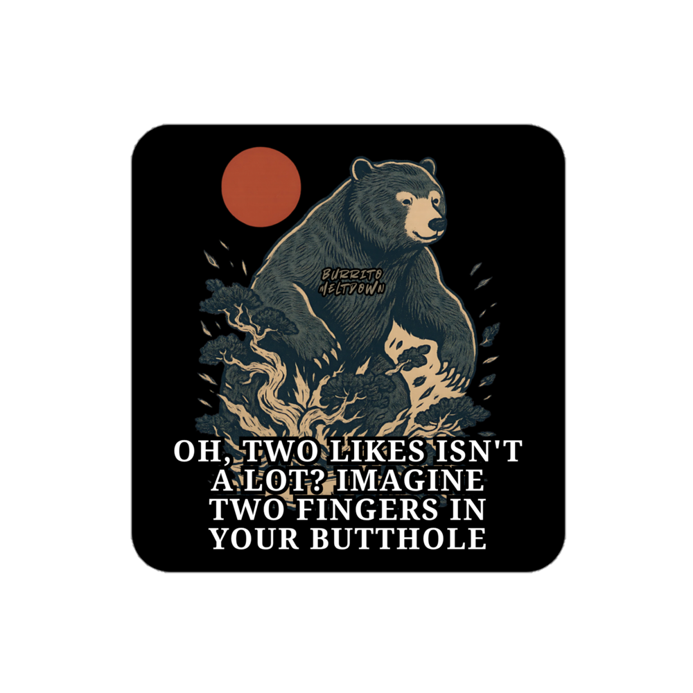 Two Likes Isn't A Lot – Moon Bear Sticker Mockup