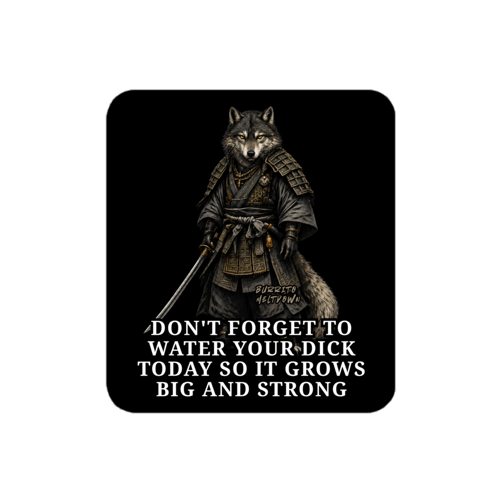 Water It Every Day – Samurai Wolf Sticker Mockup