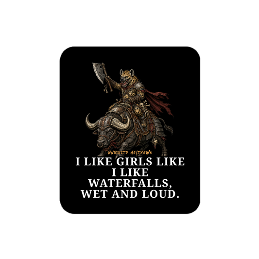 Wet And Loud – Hyena Warrior Sticker Mockup