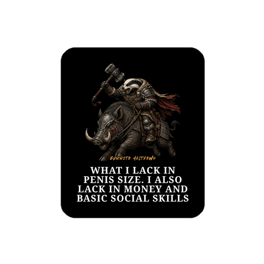 What I Lack In Size – War Rhino Sticker Mockup