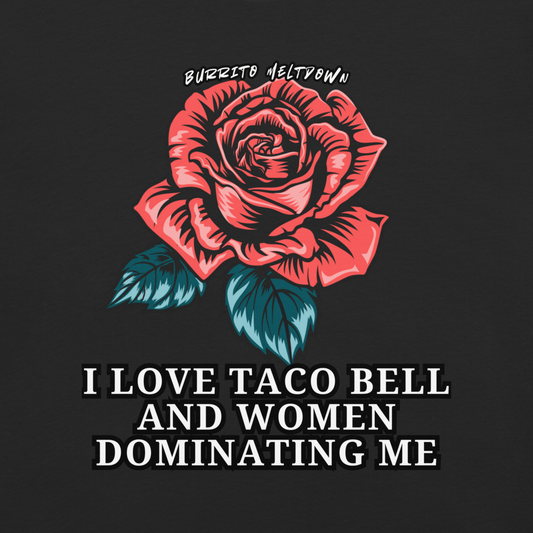 I Love Taco Bell - Rose Tee — black Comfort Colors tee
