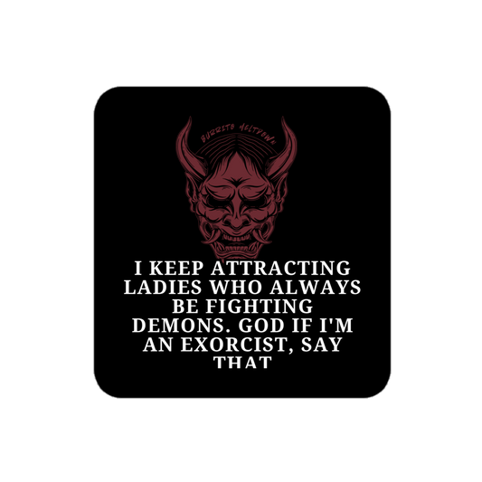 Ladies Who Have Demons – Skull Sticker — black card kiss-cut sticker