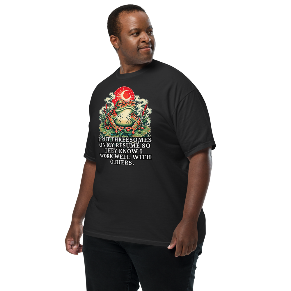 I Work Well With Others – Red Moon Frog Tee Mockup