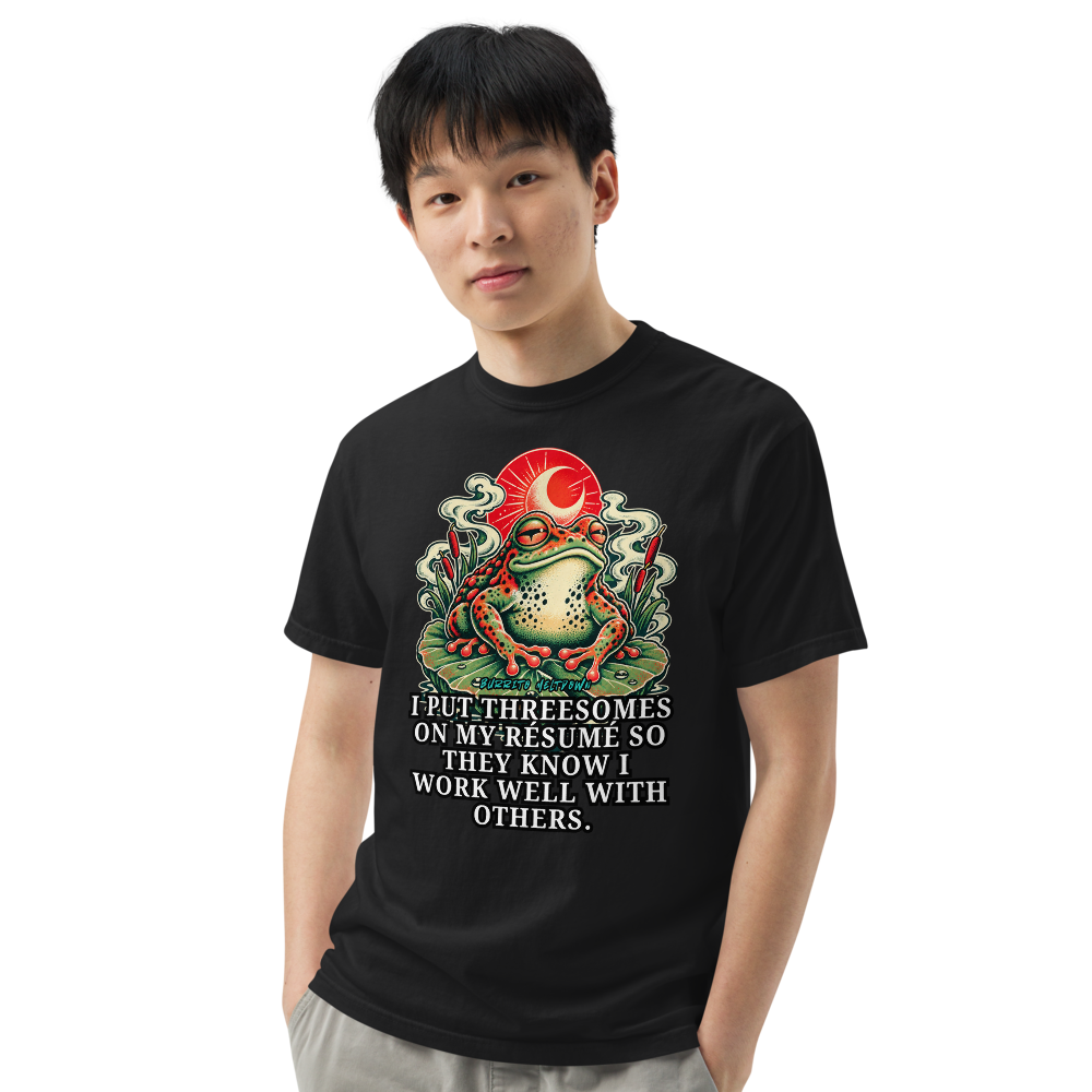 I Work Well With Others – Red Moon Frog Tee Mockup