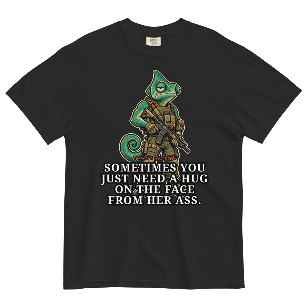 Sometimes You Need a Hug – Tactical Chameleon Warrior Tee Mockup